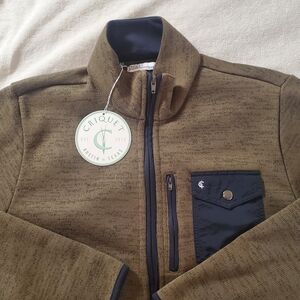 Criquet Men's Brownish Jacket Brown With Navy Trim And Detail.